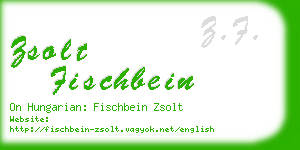 zsolt fischbein business card